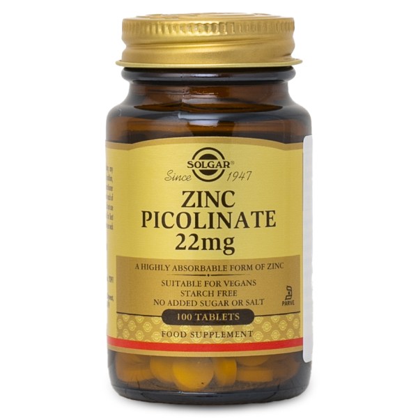 Solgar Zinc Picolinate, 100 tabl