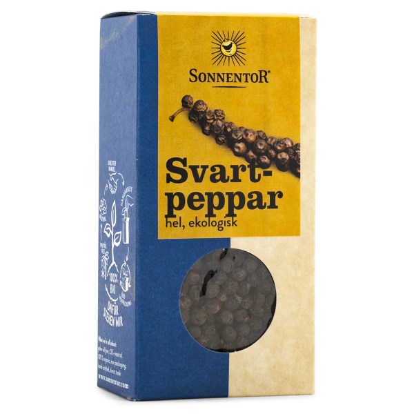 Sonnentor Svartpeppar Hel 55 g