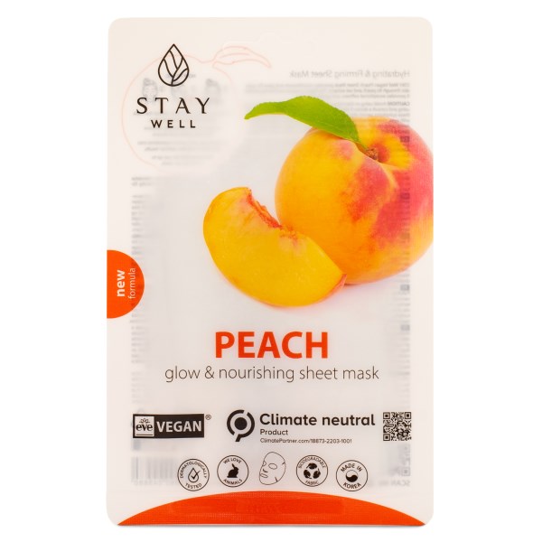 StayWell Vegan Sheet Mask, Peach