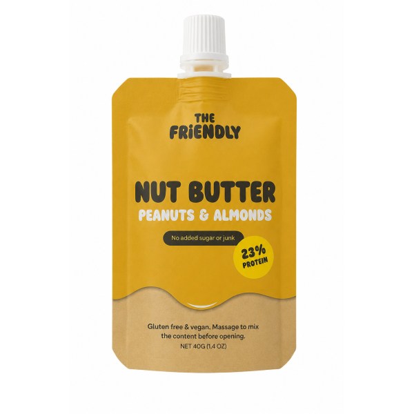 The Friendly Fat Company Fat-Pack Nutbutter, Peanut & Almond, 1 st