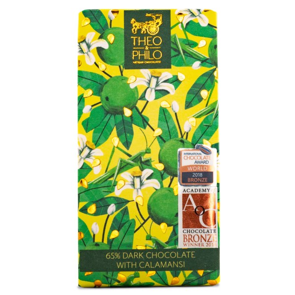 Theo & Philo 65% Dark Chocolate 45 g Kalamondin Citrus