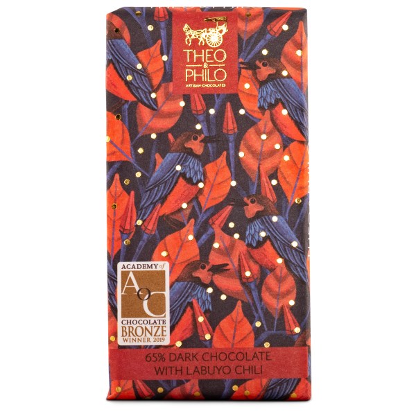 Theo &amp; Philo 65% Dark Chocolate 45 g Chili Labuyo