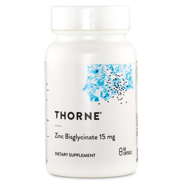 Thorne Zinc Bisglycinate 15 mg, 60 kaps