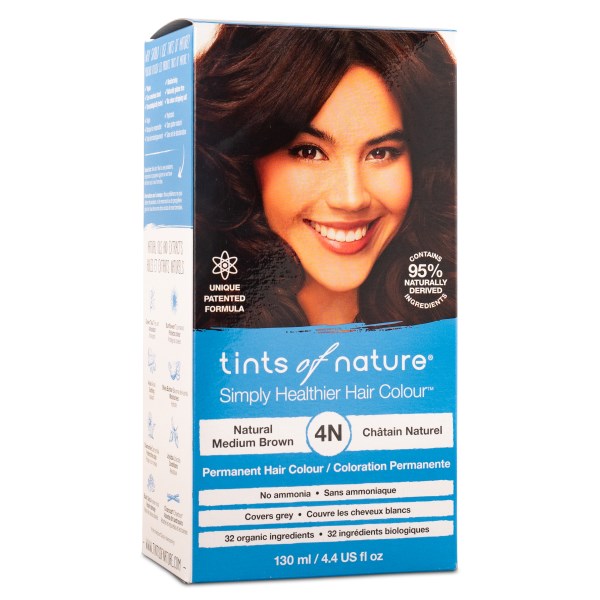 Tints of Nature Natural Medium Brown 4N, 130ml
