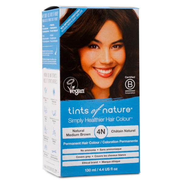 Tints of Nature Natural Medium Brown 4N, 130ml