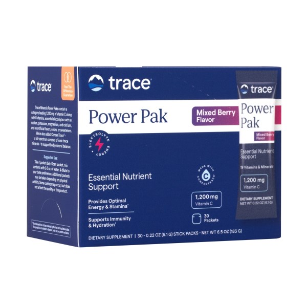 Trace Minerals Electrolyte Stamina Power Pak, Mixed Berry, 30-pack