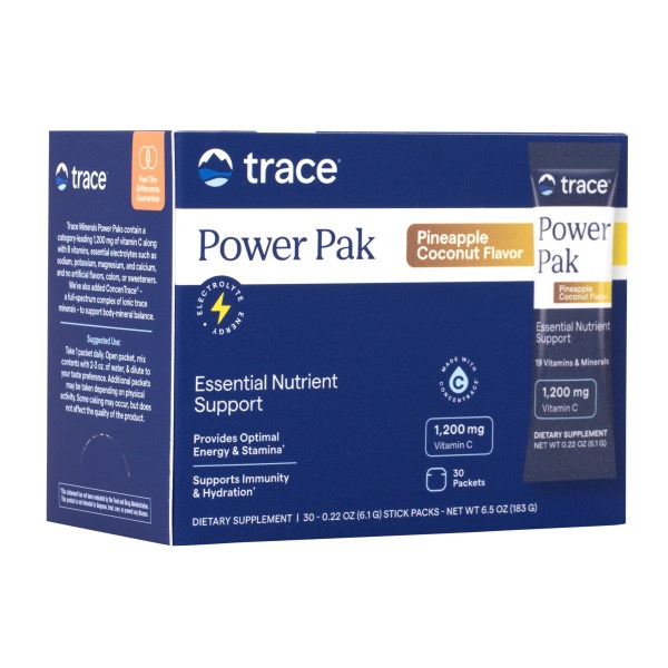 Trace Minerals Electrolyte Stamina Power Pak, Pineapple/Coconut, 30-pack