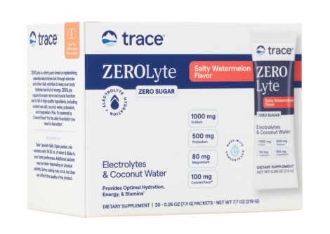 Miniatyrbild Trace Minerals ZEROlyte Electrolyte Drink Mix Salty, Watermelon, 30-pack