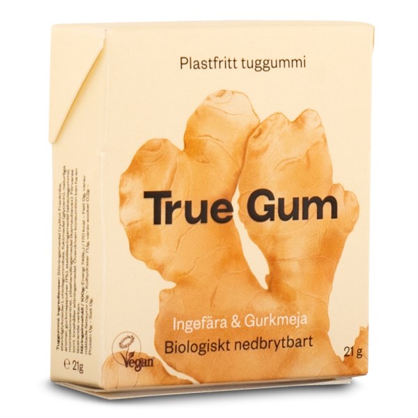True Gum Tuggummi, Ginger & Turmeric