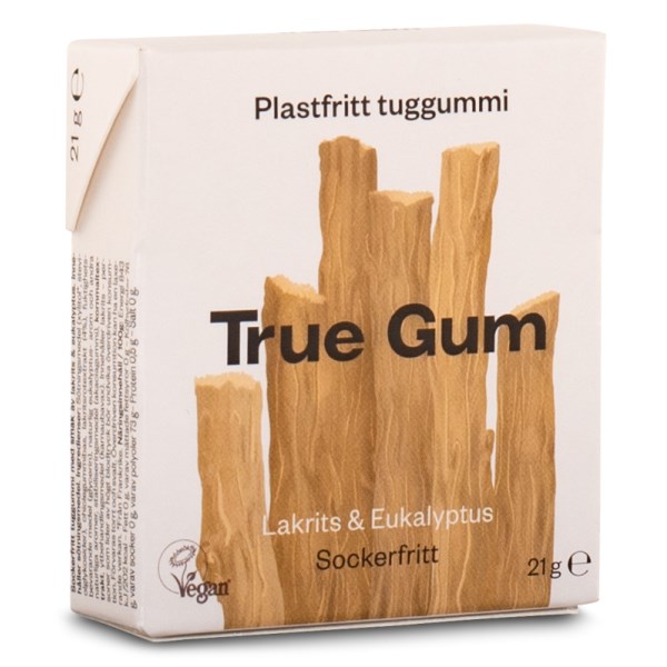 True Gum Tuggummi, Liquorice & Eucalyptus