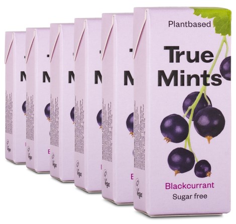 Miniatyrbild True Mints Pastiller, 6-pack, Blackcurrant