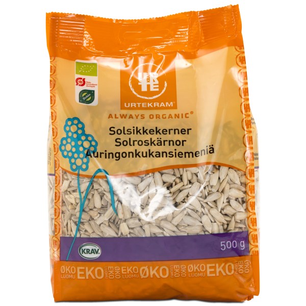 Urtekram Solroskärnor Eko, 500 g