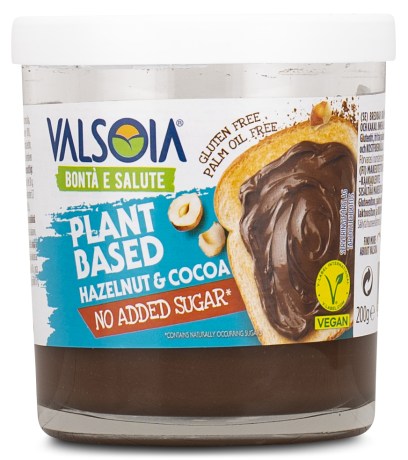 Miniatyrbild Valsoia La Crema Hasselntskrm Utan Tillsatt Socker, 200 g