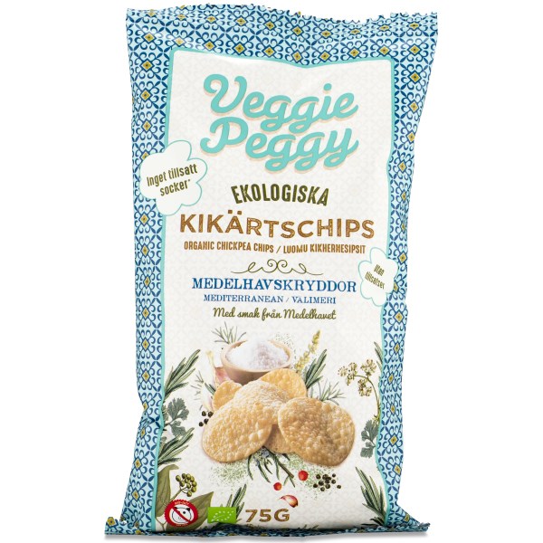 Veggie Peggy Kikärtschips Medelhavskryddor 75 g