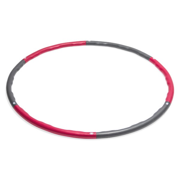 Virtufit Hula Hoop Rockring, 1,8 kg, Röd/Grå