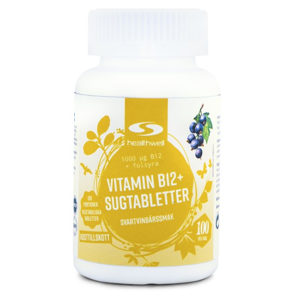 Vitamin B12+ Sugtabletter 100 tabl