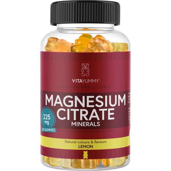 VitaYummy Magnesium Citrate, Lemon, 60 Gummies