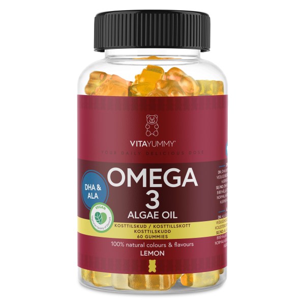 VitaYummy Omega 3, Lemon, 60 Gummies