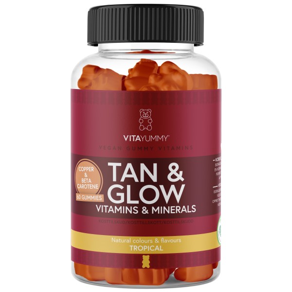 VitaYummy Tan & Glow, Tropical, 60 Gummies