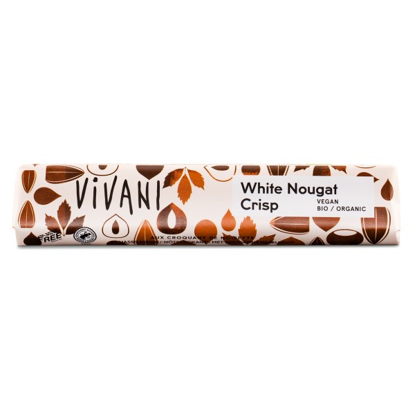 Vivani Vit Nougat & Hasselnöt 35 g