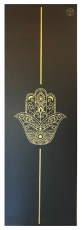 Miniatyrbild VL Yoga Magical Grip Eko PU Hamsa Hand Travel Yogamatta 2mm, 1 st, Black