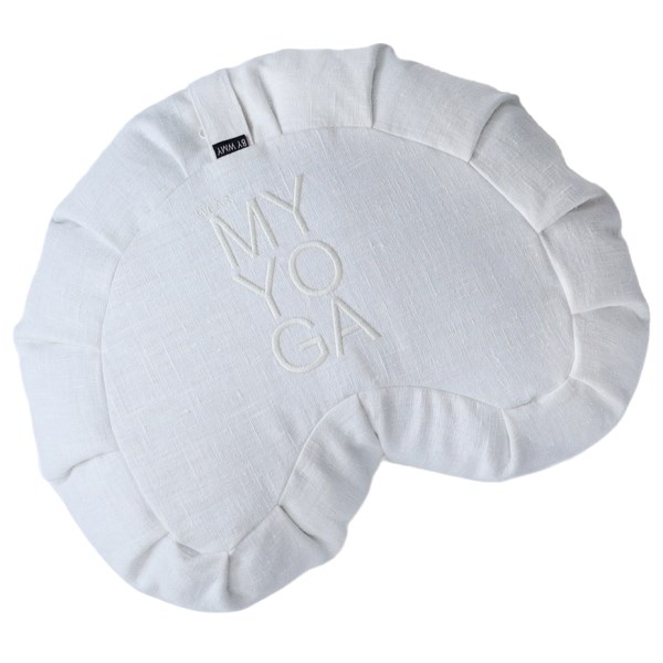 Wearmyyoga Crescent Meditationskudde Linne, Vit