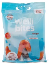 Miniatyrbild Wellibites Drops med Vitamin C, Ginger & Eucalyptus, 50 g