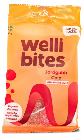 Miniatyrbild Wellibites Jordgubb & Cola, 70 g