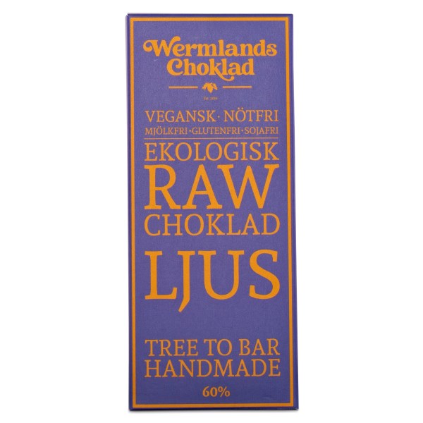 WermlandsChoklad Rawchoklad EKO, 50 g, Ljus