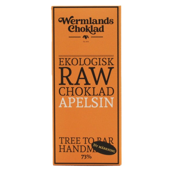 WermlandsChoklad Rawchoklad EKO, 50 g, Apelsin