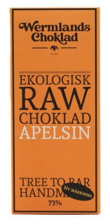 Miniatyrbild WermlandsChoklad Rawchoklad EKO, 50 g, Apelsin