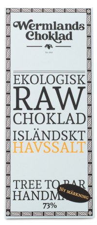 Miniatyrbild WermlandsChoklad Rawchoklad EKO, 50 g, Islndskt Havssalt