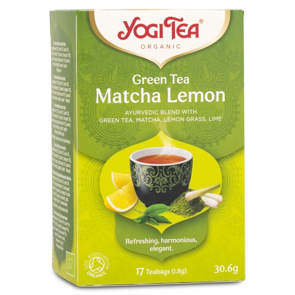 Yogi Tea Green Tea Matcha Lemon, 17 påsar