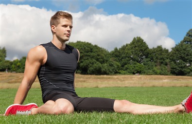 Löpare vilar i gräset Löpare vilar i gräset