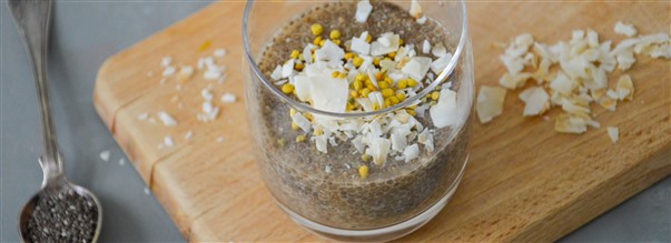 Chiapudding med smak av nypon