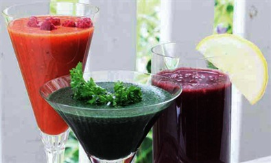 F�rska smoothies i glas