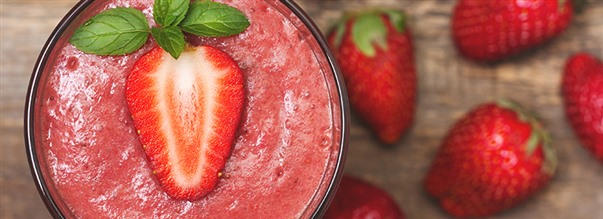 Lyxig diet shake med jordgubbar