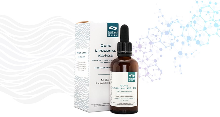 QURE Liposomal K2+D3 med hg upptagningsfrmga. 