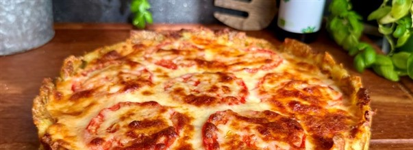 Kalorismarts kycklingkebabpaj med krispigt potatisskal