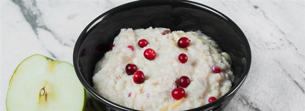 Grt med lingon och pple