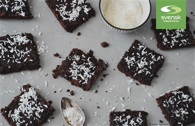 Brownies med kokos.