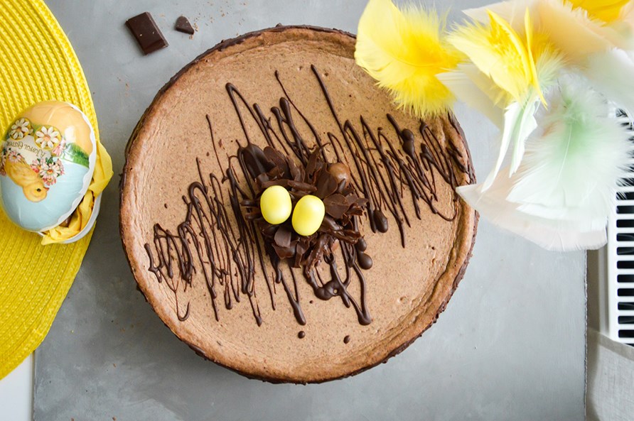 En psktrta med choklad.