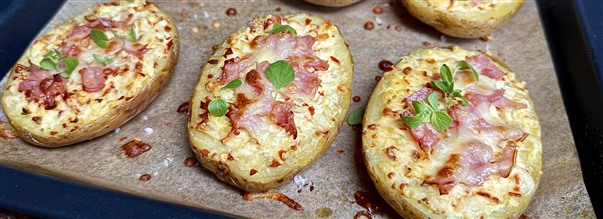 Kalorismarts nyttiga potatispizzor med avokadoolja