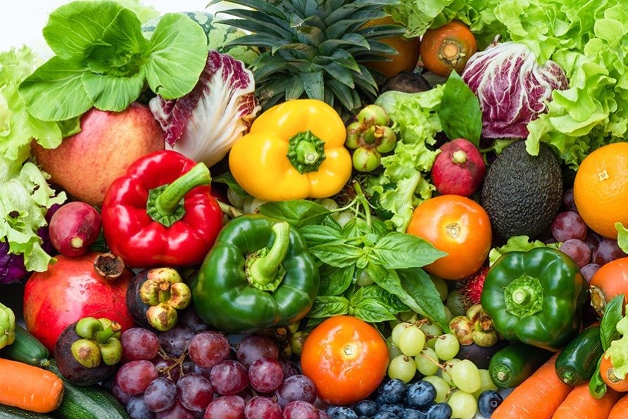 Olika frukter och grönsaker Olika frukter och grönsaker