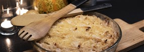 Vegansk Janssons frestelse med aubergine