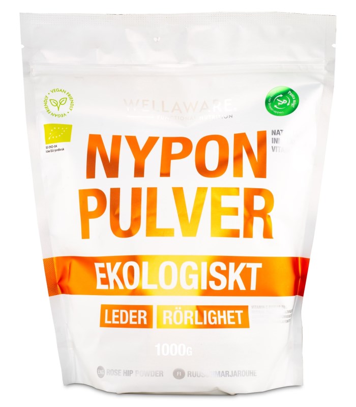 WellAware Nyponpulver Finmalet Svensk Hälsokost